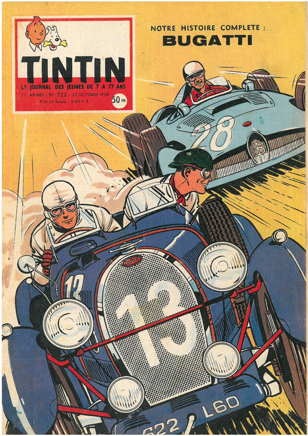 the Bugatti revue, 19-1, Bugatti in comic magazines